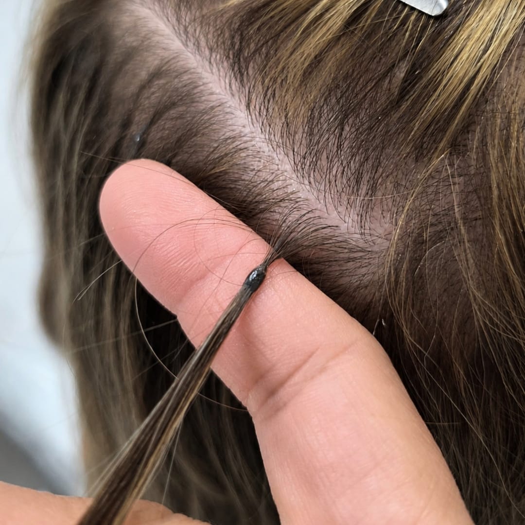 Nano K-Tip hair extensions at OC Hair Studio