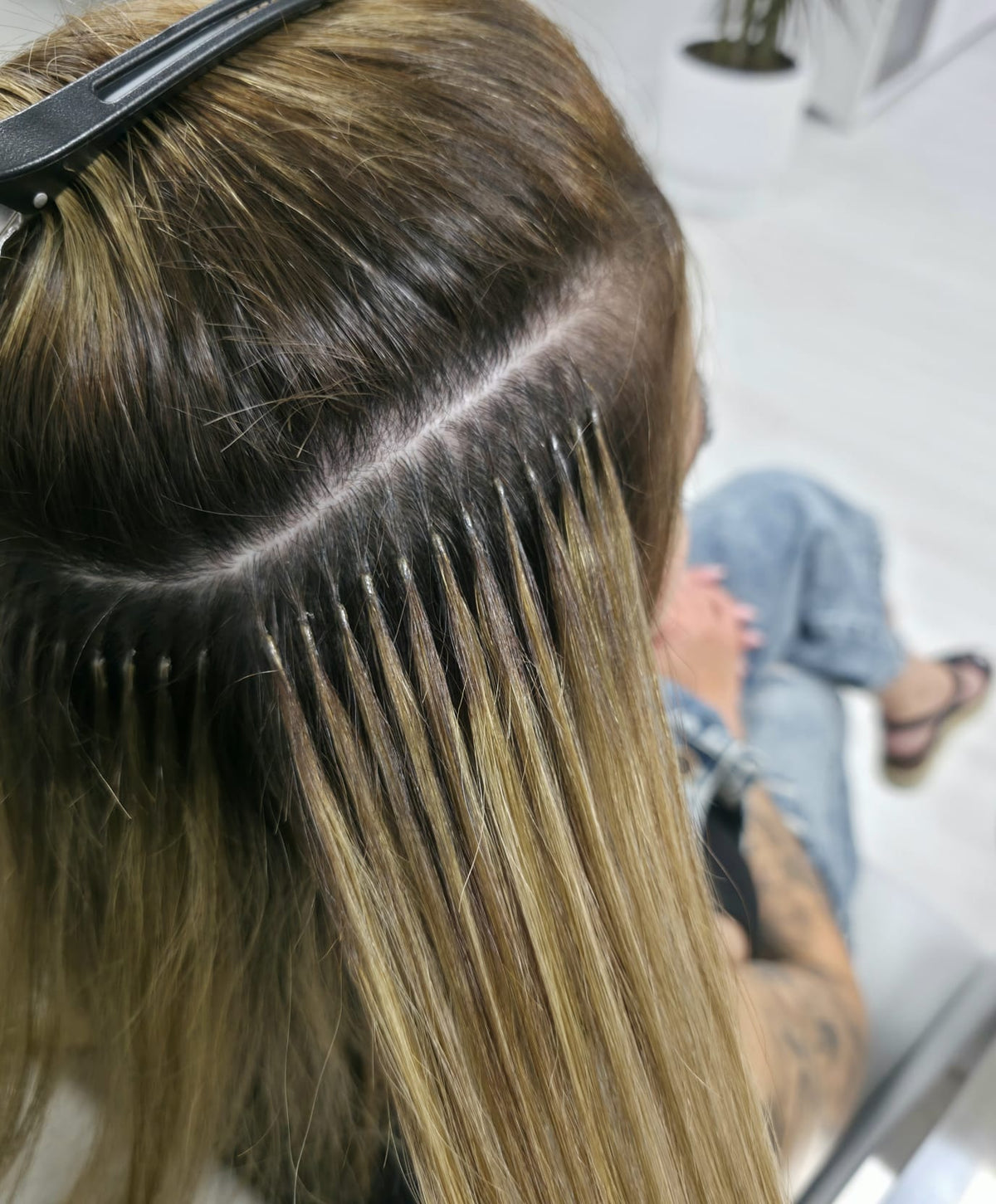 Nano K-Tip hair extensions at OC Hair Studio